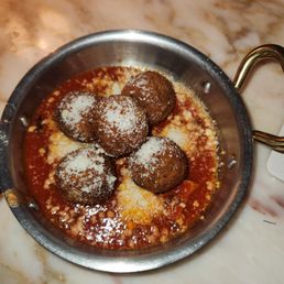 Mother Wolf signature dishes Cacio E Pepe
Short Rib Meatballs
Fiori Di Zucca